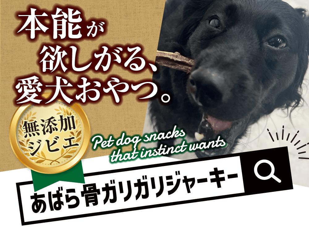 本能が欲しがる、愛犬おやつ。無添加ジビエあばら骨ガリガリジャーキー